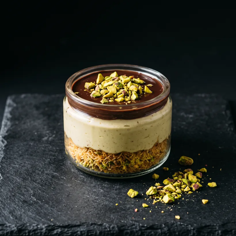 Dubai pistachio cheesecake pot